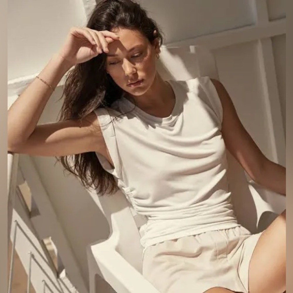 SOLD- Z Supply Lorelei Shirred Top in White